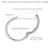 ORANGELOVE 20G 18G 16G Clear CZ Nose Ring Hoop 316L Surgical Steel Seamless Silver Septum Ring Clicker Jewelry Cartilage Earring Ear Piercing Hoop Earrings for Women Men Helix Rook Lobe Conch Tragus Daith Lip Hinged Piercing Jewelry with Cubic Zirconia(1pc/Clear CZ 18G 10mm Silver)