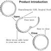 ORANGELOVE 20G 18G 16G Clear CZ Nose Ring Hoop 316L Surgical Steel Seamless Silver Septum Ring Clicker Jewelry Cartilage Earring Ear Piercing Hoop Earrings for Women Men Helix Rook Lobe Conch Tragus Daith Lip Hinged Piercing Jewelry with Cubic Zirconia(1pc/Black CZ 20G 7mm Silver)