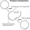 ORANGELOVE 20G 18G 16G Clear CZ Nose Ring Hoop 316L Surgical Steel Seamless Silver Septum Ring Clicker Jewelry Cartilage Earring Ear Piercing Hoop Earrings for Women Men Helix Rook Lobe Conch Tragus Daith Lip Hinged Piercing Jewelry with Cubic Zirconia(2pcs/Clear CZ 20G 12mm Silver)