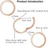 ORANGELOVE 20G 18G 16G Clear CZ Nose Ring Hoop 316L Surgical Steel Seamless Silver Septum Ring Clicker Jewelry Cartilage Earring Ear Piercing Hoop Earrings for Women Men Helix Rook Lobe Conch Tragus Daith Lip Hinged Piercing Jewelry with Cubic Zirconia(1pc/Clear CZ 16G 6mm Rose Gold)