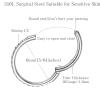 ORANGELOVE 20G 18G 16G Clear CZ Nose Ring Hoop 316L Surgical Steel Seamless Silver Septum Ring Clicker Jewelry Cartilage Earring Ear Piercing Hoop Earrings for Women Men Helix Rook Lobe Conch Tragus Daith Lip Hinged Piercing Jewelry with Cubic Zirconia(2pcs/Clear CZ 16G 6mm Silver)