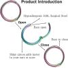 ORANGELOVE 20G 18G 16G Clear CZ Nose Ring Hoop 316L Surgical Steel Seamless Silver Septum Ring Clicker Jewelry Cartilage Earring Ear Piercing Hoop Earrings for Women Men Helix Rook Lobe Conch Tragus Daith Lip Hinged Piercing Jewelry with Cubic Zirconia(1pc/Clear CZ 20G 7mm Rainbow)