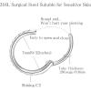 ORANGELOVE 20G 18G 16G Clear CZ Nose Ring Hoop 316L Surgical Steel Seamless Silver Septum Ring Clicker Jewelry Cartilage Earring Ear Piercing Hoop Earrings for Women Men Helix Rook Lobe Conch Tragus Daith Lip Hinged Piercing Jewelry with Cubic Zirconia(1pc/Clear CZ 20G 7mm Silver)