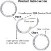 ORANGELOVE 20G 18G 16G Clear CZ Nose Ring Hoop 316L Surgical Steel Seamless Silver Septum Ring Clicker Jewelry Cartilage Earring Ear Piercing Hoop Earrings for Women Men Helix Rook Lobe Conch Tragus Daith Lip Hinged Piercing Jewelry with Cubic Zirconia(1pc/Rainbow CZ 20G 8mm Silver)