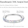 ORANGELOVE 20G 18G 16G Clear CZ Nose Ring Hoop 316L Surgical Steel Seamless Silver Septum Ring Clicker Jewelry Cartilage Earring Ear Piercing Hoop Earrings for Women Men Helix Rook Lobe Conch Tragus Daith Lip Hinged Piercing Jewelry with Cubic Zirconia(1pc/Rainbow CZ 20G 6mm Silver)