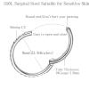 ORANGELOVE 20G 18G 16G Clear CZ Nose Ring Hoop 316L Surgical Steel Seamless Silver Septum Ring Clicker Jewelry Cartilage Earring Ear Piercing Hoop Earrings for Women Men Helix Rook Lobe Conch Tragus Daith Lip Hinged Piercing Jewelry with Cubic Zirconia(1pc/Clear CZ 18G 9mm Silver)