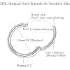 ORANGELOVE 20G 18G 16G Clear CZ Nose Ring Hoop 316L Surgical Steel Seamless Silver Septum Ring Clicker Jewelry Cartilage Earring Ear Piercing Hoop Earrings for Women Men Helix Rook Lobe Conch Tragus Daith Lip Hinged Piercing Jewelry with Cubic Zirconia(1pc/Clear CZ 20G 12mm Silver)