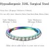 ORANGELOVE 20G 18G 16G Clear CZ Nose Ring Hoop 316L Surgical Steel Seamless Silver Septum Ring Clicker Jewelry Cartilage Earring Ear Piercing Hoop Earrings for Women Men Helix Rook Lobe Conch Tragus Daith Lip Hinged Piercing Jewelry with Cubic Zirconia(1pc/Clear CZ 20G 9mm Rainbow)