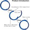 ORANGELOVE 20G 18G 16G Clear CZ Nose Ring Hoop 316L Surgical Steel Seamless Silver Septum Ring Clicker Jewelry Cartilage Earring Ear Piercing Hoop Earrings for Women Men Helix Rook Lobe Conch Tragus Daith Lip Hinged Piercing Jewelry with Cubic Zirconia(1pc/Clear CZ 20G 7mm Blue)