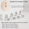 ORANGELOVE G23 Titanium 14G CZ Belly Button Rings for Women Cubic Zirconia Belly Ring Navel Ring Barbell Piercing Jewelry 14 Gauge 8mm 10mm 12mm 14mm(14G/Bar Length:10mm/Silver)