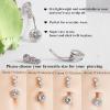 ORANGELOVE G23 Titanium 14G CZ Belly Button Rings for Women Cubic Zirconia Belly Ring Navel Ring Barbell Piercing Jewelry 14 Gauge 8mm 10mm 12mm 14mm(14G/Bar Length:8mm/Silver)