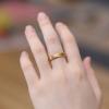 TRUMIUM 2mm 4mm 6mm 8mm 24k Gold Plated Tungsten Rings for Men Women Wedding Bands Matte Finish Beveled Edges Comfort Fit Size 4-13(4mm 24k gold plated)