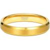 TRUMIUM 2mm 4mm 6mm 8mm 24k Gold Plated Tungsten Rings for Men Women Wedding Bands Matte Finish Beveled Edges Comfort Fit Size 4-13(4mm 24k gold plated)