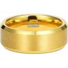 TRUMIUM 2mm 4mm 6mm 8mm 24k Gold Plated Tungsten Rings for Men Women Wedding Bands Matte Finish Beveled Edges Comfort Fit Size 4-13(8mm 24k gold plated)