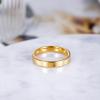 TRUMIUM 2mm 4mm 6mm Tungsten Rings for Women Men’s Wedding Bands 24K Gold Plated Beveled Edges Flat High Polished Comfort Fit Size 5-14(4mm 24k gold plated)