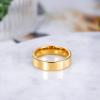 TRUMIUM 2mm 4mm 6mm Tungsten Rings for Women Men’s Wedding Bands 24K Gold Plated Beveled Edges Flat High Polished Comfort Fit Size 5-14(6mm 24k gold plated)