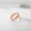 TRUMIUM 3mm 5mm Tungsten Rings for Women Mens Rose Gold Plated Silver Plated Brushed Thin Engagement Wedding Band Comfort Fit Size 4-12(5mm Rose Gold)