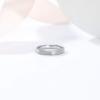 TRUMIUM 3mm 5mm Tungsten Rings for Women Mens Rose Gold Plated Silver Plated Brushed Thin Engagement Wedding Band Comfort Fit Size 4-12(Silver)