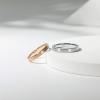 TRUMIUM 3mm 5mm Tungsten Rings for Women Mens Rose Gold Plated Silver Plated Brushed Thin Engagement Wedding Band Comfort Fit Size 4-12(Silver)