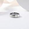 TRUMIUM 4mm 6mm 8mm Tungsten Ring Wedding Band for Men Women Engraved I Love You Matte Brushed Comfort Fit Size 4-15(6mm Silver Bevel)