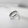 TRUMIUM 4mm 6mm 8mm Tungsten Ring Wedding Band for Men Women Engraved I Love You Matte Brushed Comfort Fit Size 4-15(6mm Silver Bevel)
