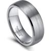 TRUMIUM 4mm 6mm 8mm Tungsten Ring Wedding Band for Men Women Engraved I Love You Matte Brushed Comfort Fit Size 4-15(6mm Silver Bevel)