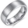 TRUMIUM 4mm 6mm 8mm Tungsten Ring Wedding Band for Men Women Engraved I Love You Matte Brushed Comfort Fit Size 4-15(6mm Silver Dome)