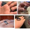 TRUMIUM 4mm 6mm 8mm Tungsten Ring Wedding Band for Men Women Engraved I Love You Matte Brushed Comfort Fit Size 4-15(8mm Blue I Love You)