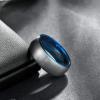 TRUMIUM 4mm 6mm 8mm Tungsten Ring Wedding Band for Men Women Engraved I Love You Matte Brushed Comfort Fit Size 4-15(8mm Blue I Love You)