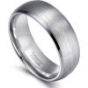 TRUMIUM 4mm 6mm 8mm Tungsten Ring Wedding Band for Men Women Engraved I Love You Matte Brushed Comfort Fit Size 4-15(8mm Silver Bevel)