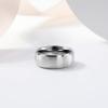 TRUMIUM 4mm 6mm 8mm Tungsten Ring Wedding Band for Men Women Engraved I Love You Matte Brushed Comfort Fit Size 4-15(8mm Silver Bevel)