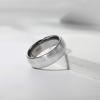 TRUMIUM 4mm 6mm 8mm Tungsten Ring Wedding Band for Men Women Engraved I Love You Matte Brushed Comfort Fit Size 4-15(8mm Silver Dome)