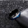 TRUMIUM 8mm Tungsten Rings for Men Women Hammered Black Blue Men’s Rings White Cubic Zirconia Inlay Matte Finished Engagement Promise Wedding Bands Comfort Fit Size 7-13(8mm Cubic Zirconia Hammered)