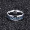 TRUMIUM 8mm Tungsten Rings for Men Women Silver Blue Rose Gold Black Tungsten Wedding Band Gear Steampunk Wheel Carbon Fiber Ring Comfort Fit Size 6-13(8mm Silver Stempunk)
