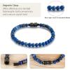 TRUMIUM Beaded Bracelets for Men Women Hematite 6mm Lapis Lazuli Mens Bracelet Gemstone Jewelry for Him 7.5/8.3/9 Inch Length(Lapis Lazuli)