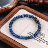 TRUMIUM Beaded Bracelets for Men Women Hematite 6mm Lapis Lazuli Mens Bracelet Gemstone Jewelry for Him 7.5/8.3/9 Inch Length(Lapis Lazuli)