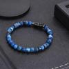 TRUMIUM Beaded Bracelets for Men Women Hematite 6mm Lapis Lazuli Mens Bracelet Gemstone Jewelry for Him 7.5/8.3/9 Inch Length(Lapis Lazuli)