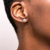 TRUMIUM Stud Earrings for Men Women Big Star Earrings Cubic Zirconia Hip Hop Rapper Singer Screw Back Hypoallergenic(Star-Gold)
