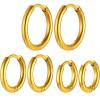 A: gold-diameter 8/10/12mm 3 pairs