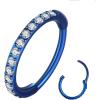 1pc/Clear CZ 20G 9mm Blue
