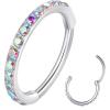 1pc/Rainbow CZ 20G 6mm Silver