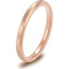 TRUMIUM 2mm 4mm 6mm 8mm 24k Gold Plated Tungsten Rings for Men Women Wedding Bands Matte Finish Beveled Edges Comfort Fit Size 4-13(2mm rose gold plated)