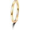 TRUMIUM 2mm 4mm 6mm Tungsten Rings for Women Men’s Wedding Bands 24K Gold Plated Beveled Edges Flat High Polished Comfort Fit Size 5-14(2mm 24k gold plated)