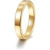 TRUMIUM 2mm 4mm 6mm Tungsten Rings for Women Men’s Wedding Bands 24K Gold Plated Beveled Edges Flat High Polished Comfort Fit Size 5-14(4mm 24k gold plated)
