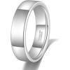 TRUMIUM 2mm 4mm 6mm Tungsten Rings for Women Men’s Wedding Bands 24K Gold Plated Beveled Edges Flat High Polished Comfort Fit Size 5-14(6mm silver plated)