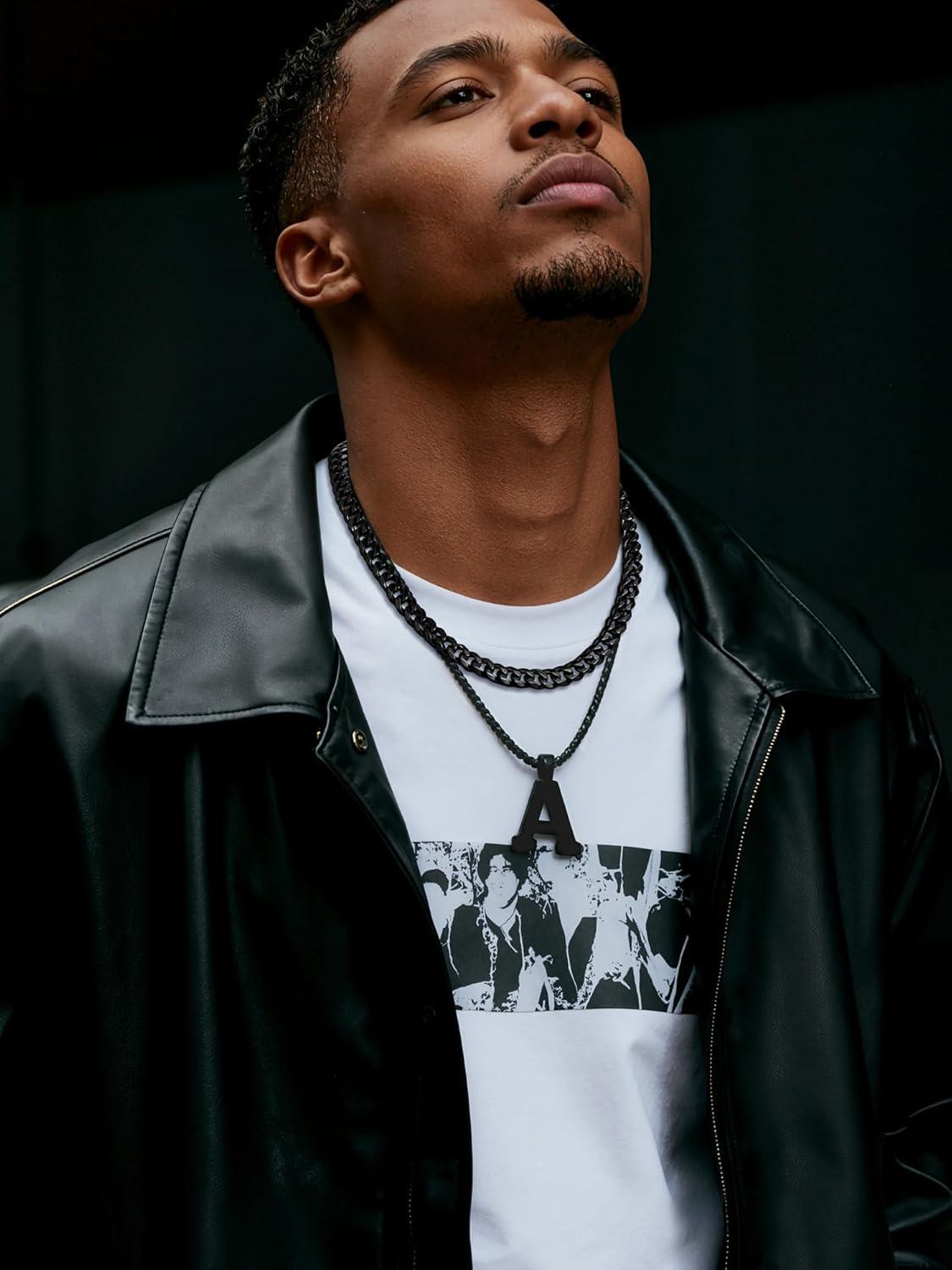 imageChainsHouse Cuban Chain Necklace for Men Stainless SteelBlackGold Plated Miami Cuban Necklace 6912MM Width 18quot30quot Length Hip Hop Jewelry Send Gift Boxc 9mm widthblack