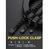 ChainsHouse Cuban Chain Necklace for Men, Stainless Steel/Black/Gold Plated Miami Cuban Necklace 6/9/12MM Width 18″-30″ Length Hip Hop Jewelry, Send Gift Box(d. 12mm width-black)