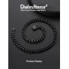 ChainsHouse Cuban Chain Necklace for Men, Stainless Steel/Black/Gold Plated Miami Cuban Necklace 6/9/12MM Width 18″-30″ Length Hip Hop Jewelry, Send Gift Box(c. 9mm width-black)