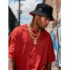 ChainsHouse Cuban Chain Necklace for Men, Stainless Steel/Black/Gold Plated Miami Cuban Necklace 6/9/12MM Width 18″-30″ Length Hip Hop Jewelry, Send Gift Box(g. 12mm width-gold plated)