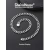 ChainsHouse Cuban Chain Necklace for Men, Stainless Steel/Black/Gold Plated Miami Cuban Necklace 6/9/12MM Width 18″-30″ Length Hip Hop Jewelry, Send Gift Box(a. 9mm width-steel)